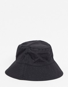 Черная нейлоновая панама с широкими полями ASOS DESIGN-Черный