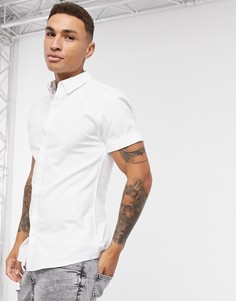 Белая оксфордская рубашка с короткими рукавами River Island-Белый