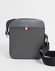 Кожаная сумка Tommy Hilfiger-Серый