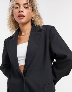 Пиджак в стиле oversized черного цвета Weekday-Черный