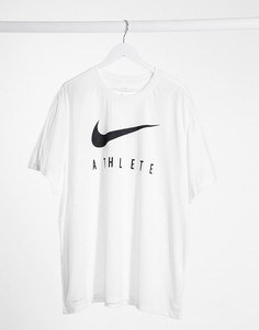 Белая футболка с принтом "Athlete" Nike Plus Training-Черный