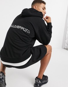 Худи в стиле oversized с логотипом на спине ASOS DESIGN Unrivalled Supply-Черный
