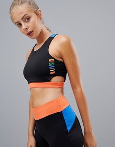 Кроп-топ с вырезом Kisaiya-Черный