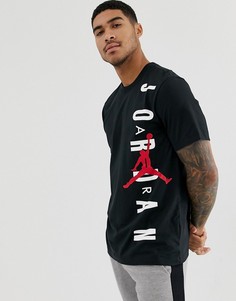 Черная футболка с принтом Nike Jordan-Черный