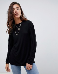 Черный лонгслив ASOS DESIGN