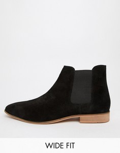 Замшевые ботинки челси для широкой стопы KG by Kurt Geiger-Черный