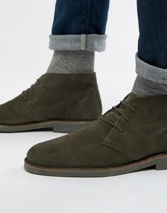 Замшевые дезерты Selected Homme-Зеленый