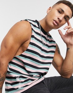 Свободная майка с заниженными проймами и вышивкой ASOS DESIGN-Мульти