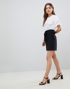 Мини-юбка с поясом ASOS DESIGN-Черный