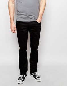 Узкие джинсы из органического хлопка Nudie Jeans Finn-Черный