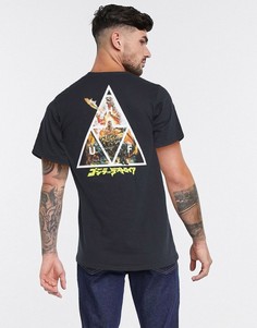 Черная футболка HUF X Godzilla-Черный