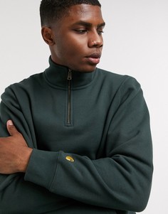 Свитшот цвета хаки с короткой молнией Carhartt WIP-Зеленый