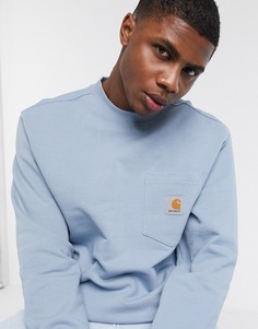Синий свитшот с карманом Carhartt WIP