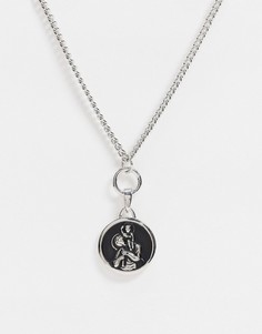 Серебристая цепочка с подвесками Topman-Серебряный