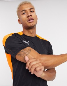 Черная футболка с контрастной вставкой Puma Football-Черный