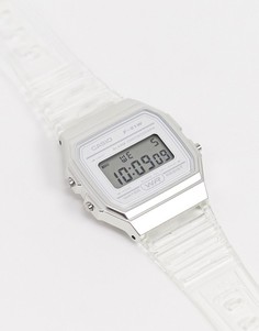 Цифровые часы с прозрачным ремешком Casio F-91WS-7EF-Очистить