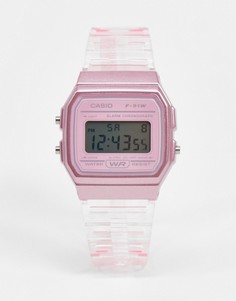 Розовые цифровые часы Casio F-91WS-4EF-Розовый