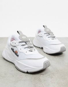 Белые кроссовки на массивной подошве Ellesse Massello-Белый