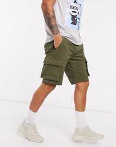Шорты карго цвета хаки Only & Sons-Зеленый