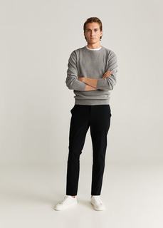 Укороченные брюки slim fit с эластичным поясом - Bologna Mango