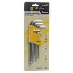 Набор имбусовых ключей Эврика