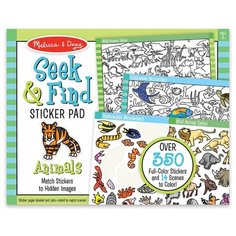 Книжка с наклейками Животные Melissa & Doug
