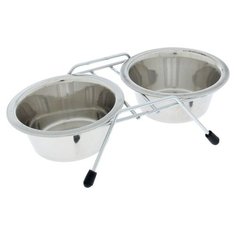 Подставка Пижон с двумя мисками