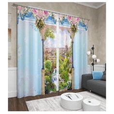 Фотошторы Сирень Париж из окна