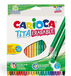Карандаши цветные Carioca Tita erasable