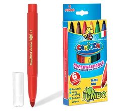 Фломастеры Carioca толстые 6 цв. Jumbo
