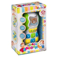 Развивающая игрушка Умный Я Веселый телефончик ZYE-E0069 белый/зеленый