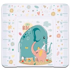 Пеленальный матрас Babycare 82 х 73 слоненок, голубой