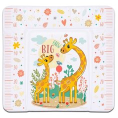 Пеленальный матрас Babycare 82 х 73 жираф, желтый