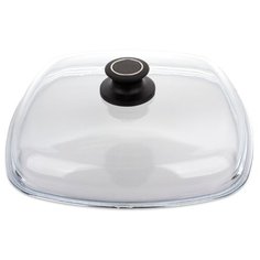 Крышка AMT Gastroguss для сковороды стеклянная Glass Lid E28 (28х28 см) прозрачный/черный