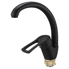 Смеситель для кухни (мойки) G-lauf 8G4-A181Kx однорычажный черный