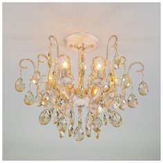 Люстра Eurosvet Rosita 10022/6 белый с золотом/тонированный хрусталь, E14, 360 Вт