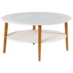 Столик журнальный Калифорния мебель Эль СЖС-01, ДхШ: 90 х 60 см, белый