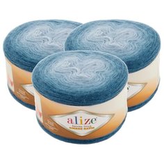 Пряжа Alize Angora Gold Ombre Batik, 20 % шерсть, 80 % акрил, 150 г, 825 м, 3 шт., 7294 синий