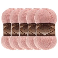 Пряжа Alize Angora Gold Simli, 20 % шерсть, 75 % акрил, 100 г, 500 м, 5 шт., 363 светло-розовый