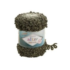 Пряжа Alize Puffy Fine Ombre Batik, 100 % полиэстер, 500 г, 73 м, 7299 хаки