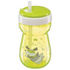 Большой поильник с трубочкой Happy Baby 14011, 360 мл lime