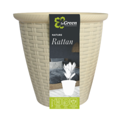 Кашпо InGreen Rattan ING6213, 21х21.2 см сливочный