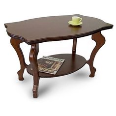 Столик журнальный Мебелик Берже 1, ДхШ: 94 х 60 см, темно-коричневый