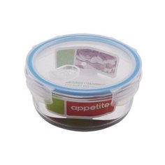 Appetite Контейнер круглый с клапаном 0,84л голубой