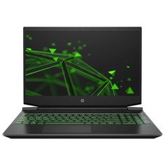 Ноутбук HP Pavilion 15-ec1007ur (AMD Ryzen 5 4600H 3000MHz/15.6"/1920x1080/8GB/256GB SSD/DVD нет/NVIDIA GeForce GTX 1650 Ti 4GB/Wi-Fi/Bluetooth/DOS) 133Y0EA темно-серый/зеленый хромированный логотип