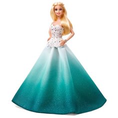 Праздничная кукла Barbie в зеленом платье, 30 см, DGX98