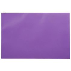 Attache Папка-конверт на молнии Color A4, 160 мкм, пластик фиолетовый