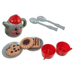 Набор продуктов с посудой ABtoys Помогаю маме РТ-00317 красный/коричневый/серый