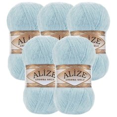 Пряжа Alize Angora Gold, 20 % шерсть, 80 % акрил, 100 г, 550 м, 5 шт., 114 мята