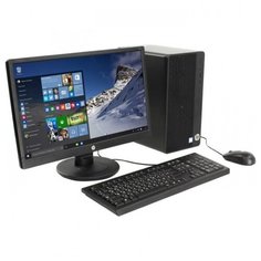 Настольный компьютер HP 290 G2 MT (4YV44ES) Micro-Tower/Intel Core i3-8100/8 ГБ/128 ГБ SSD/Intel UHD Graphics 630/Windows 10 Pro/монитор 20.7 дюйм. черный